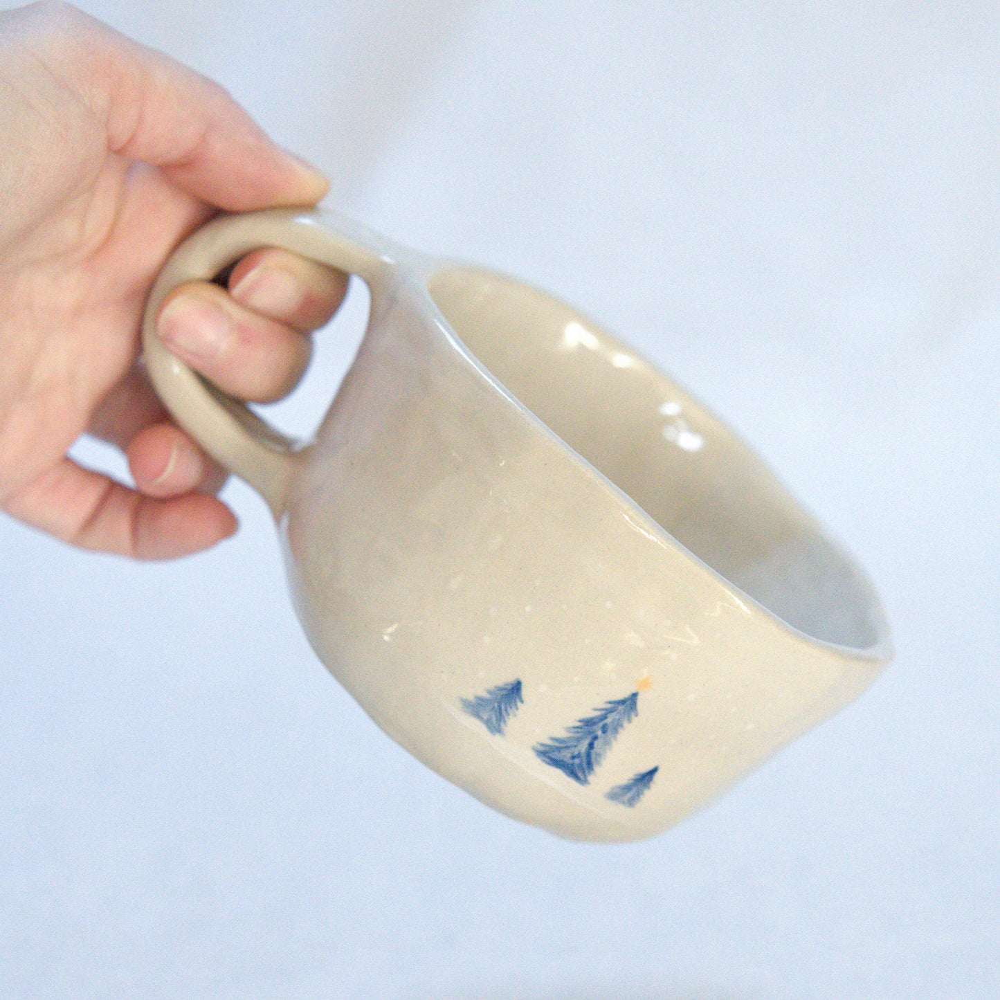 Tasse modelée - Sapin bleu