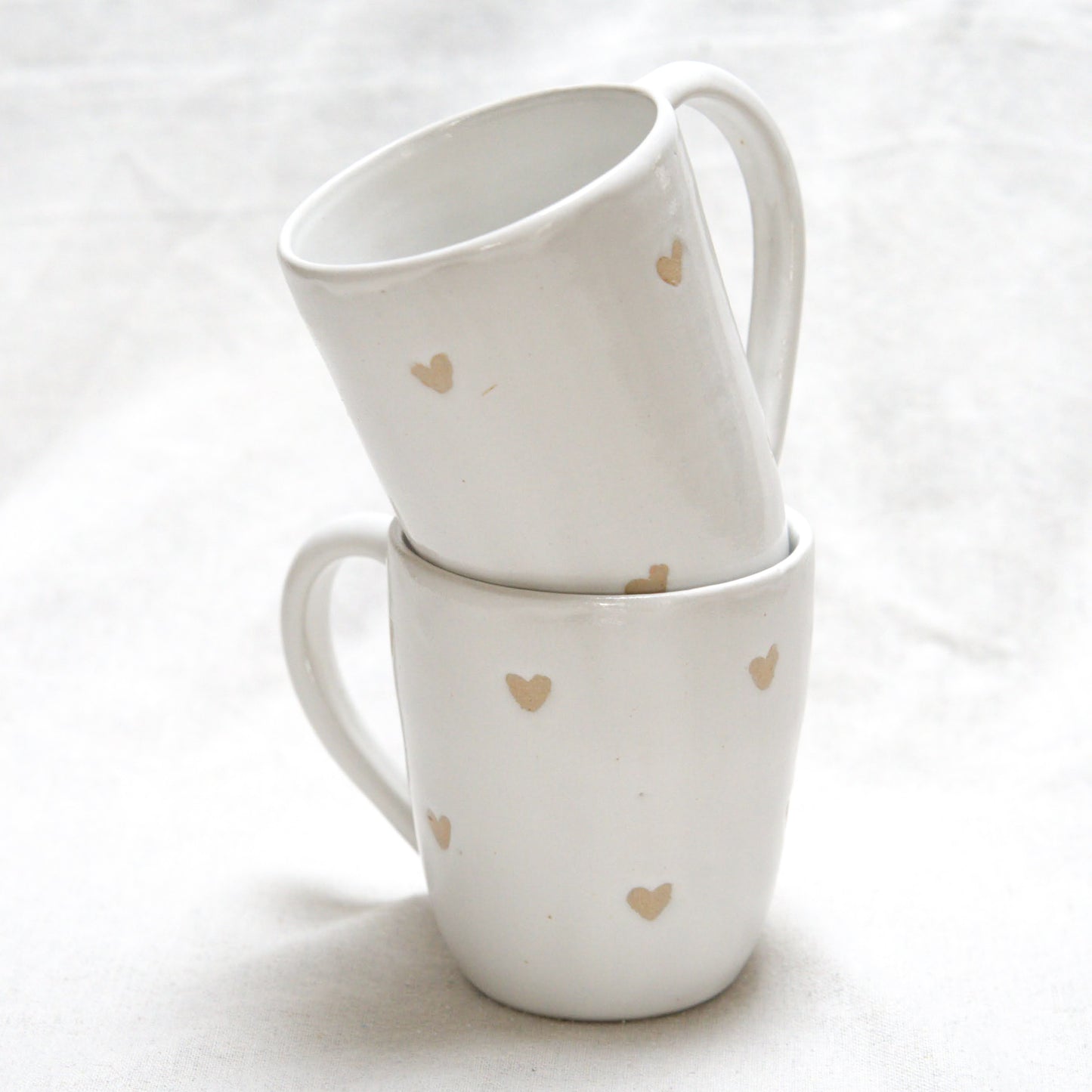 Tasse Coeurs blancs - Grande