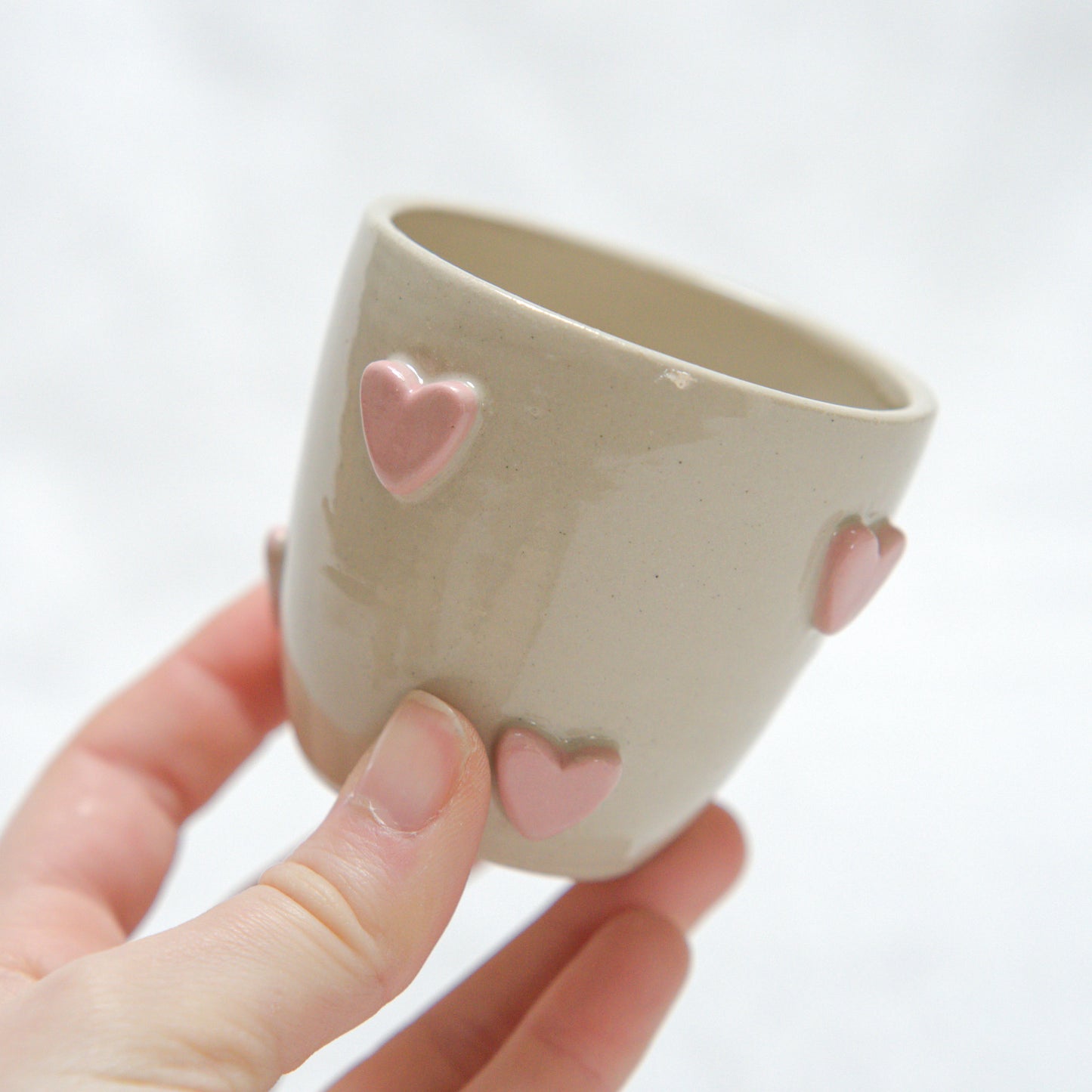 Tasse espresso - Coeurs roses