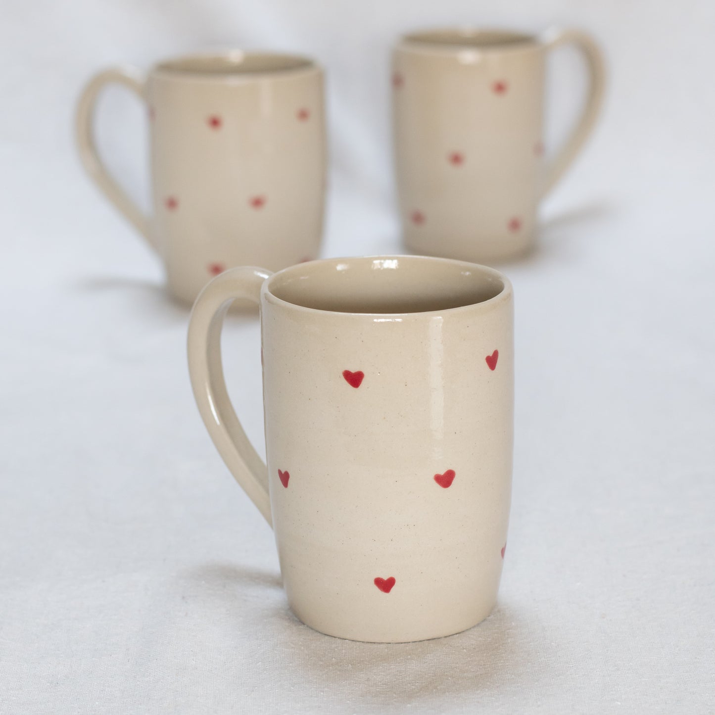 Tasse Coeurs rouge - Grande