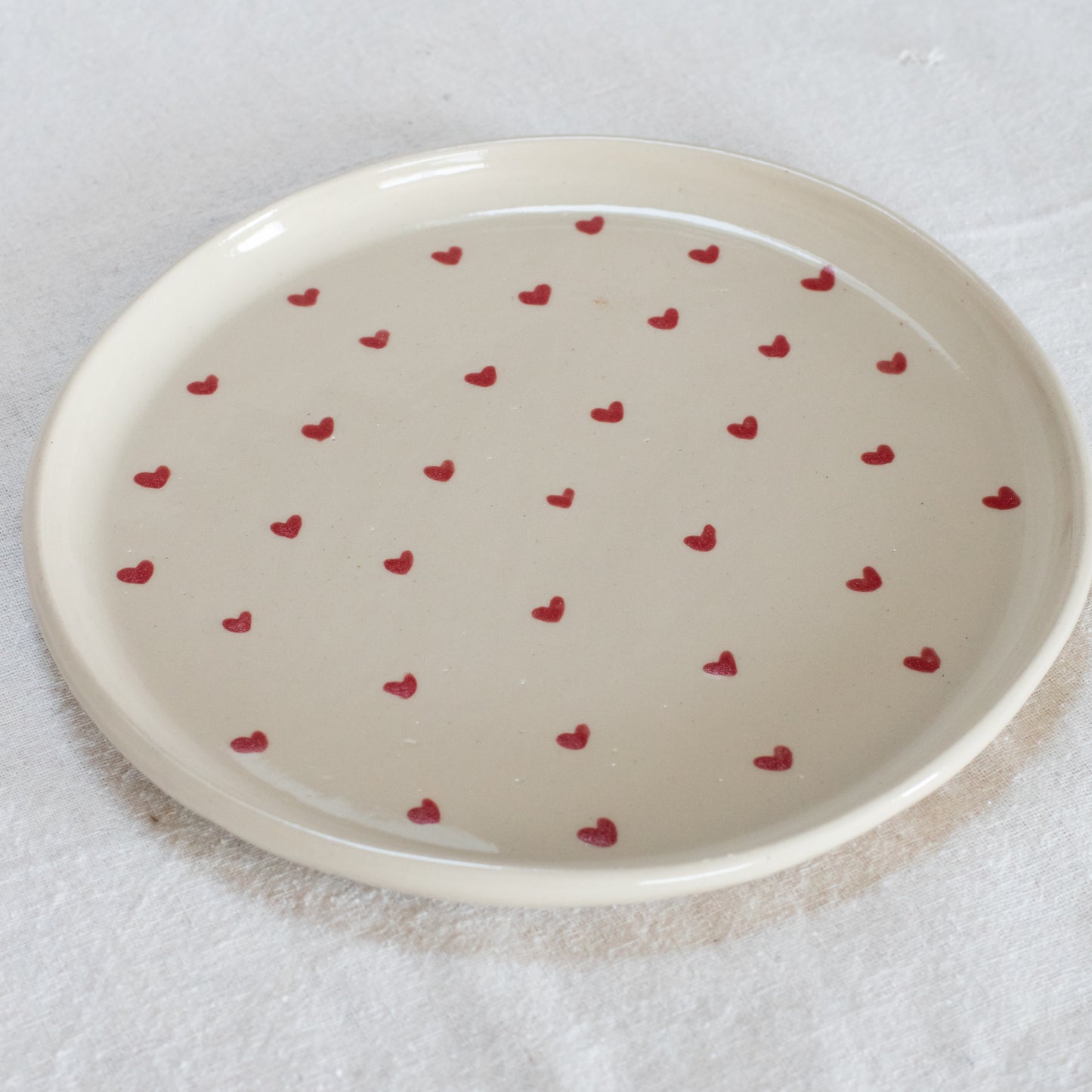 Grande assiette - Coeurs