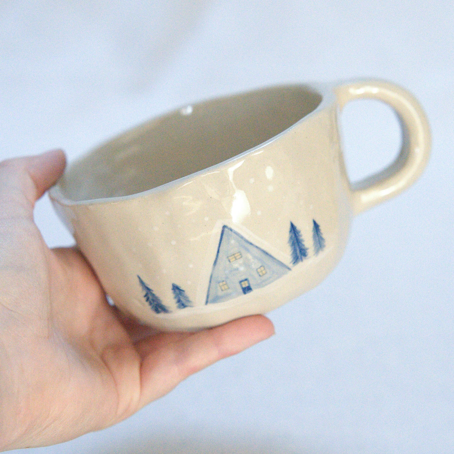 Tasse modelée - Sapin bleu