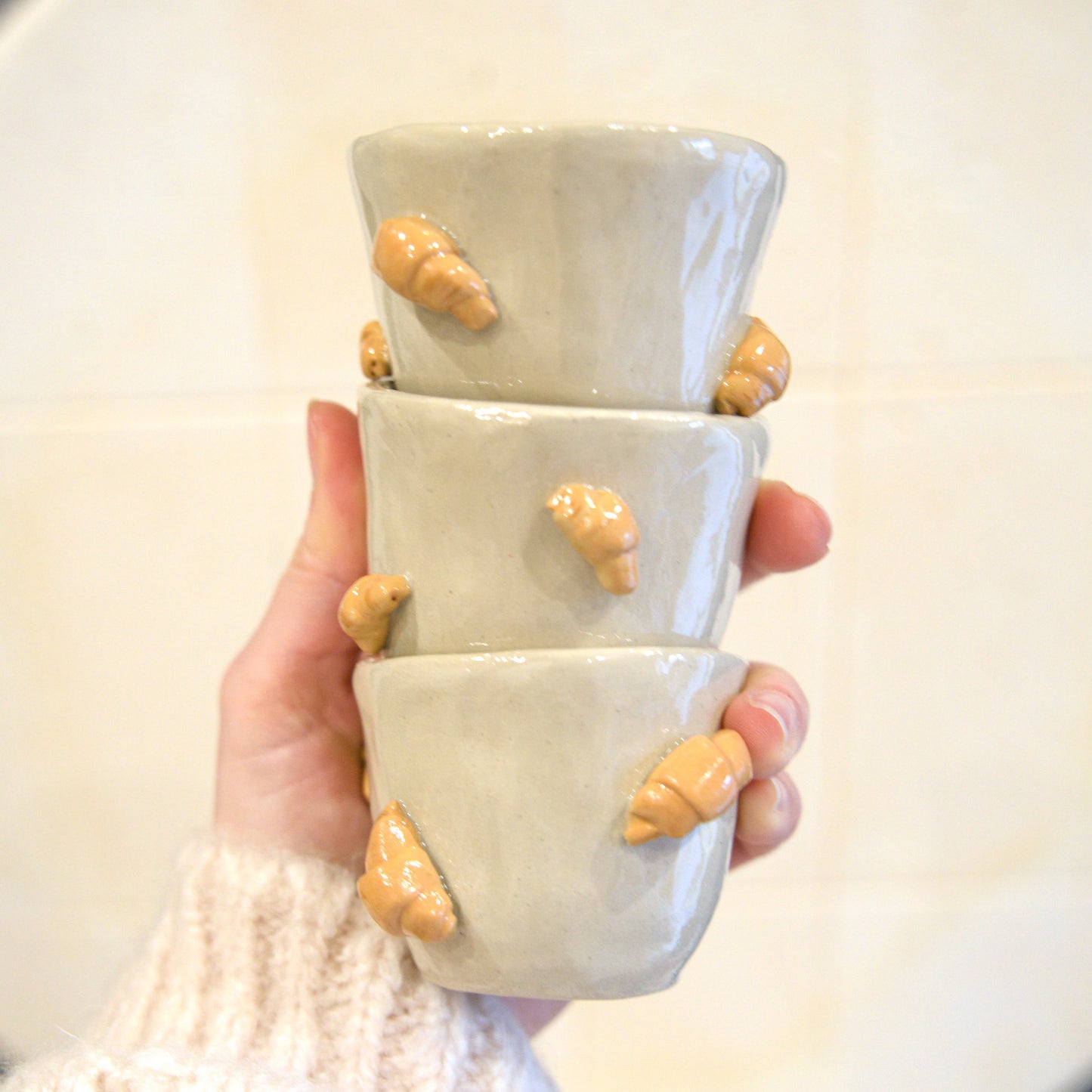 Tasse espresso - Petits croissants