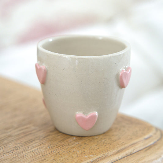 Tasse espresso - Coeurs roses