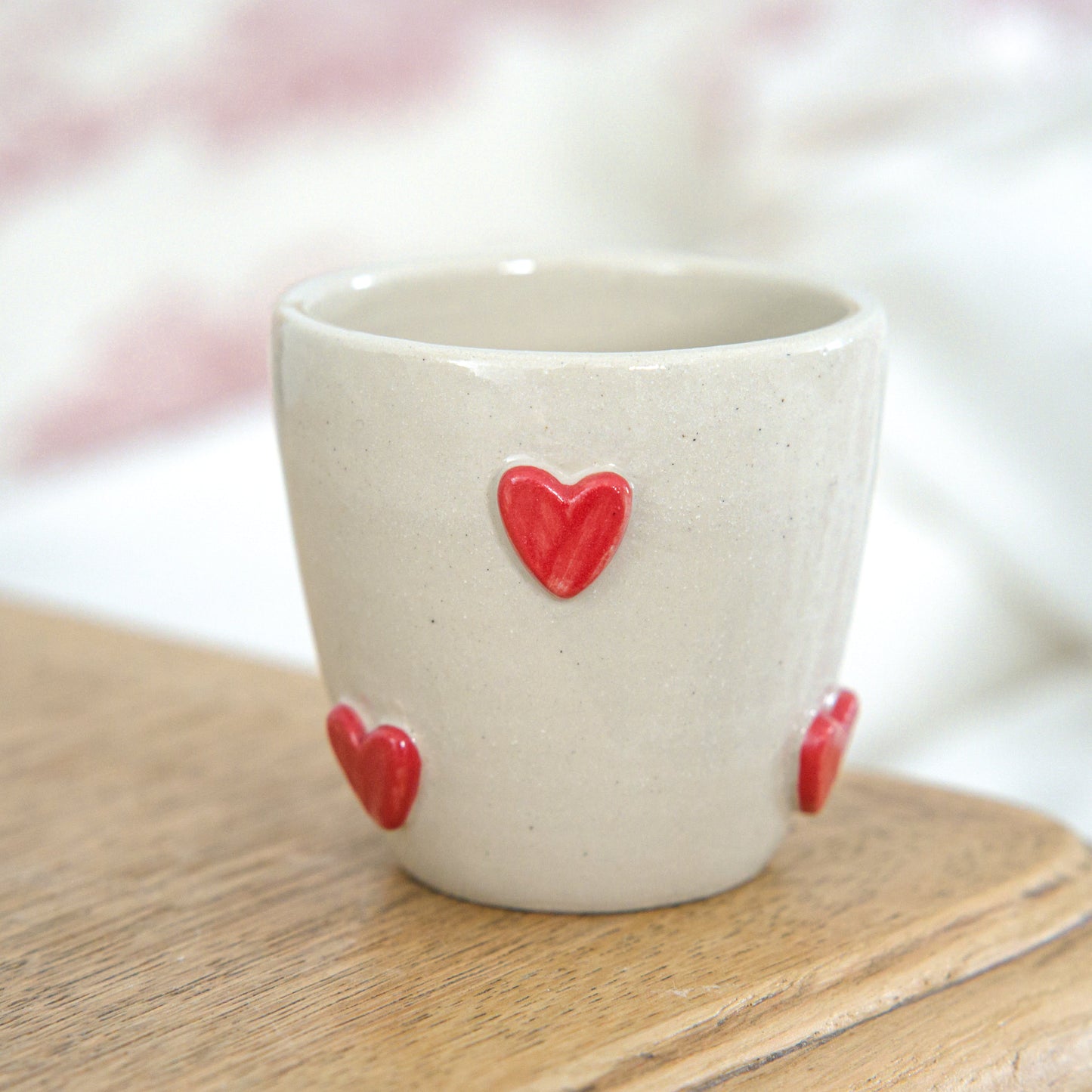 Tasse espresso - Coeurs rouges