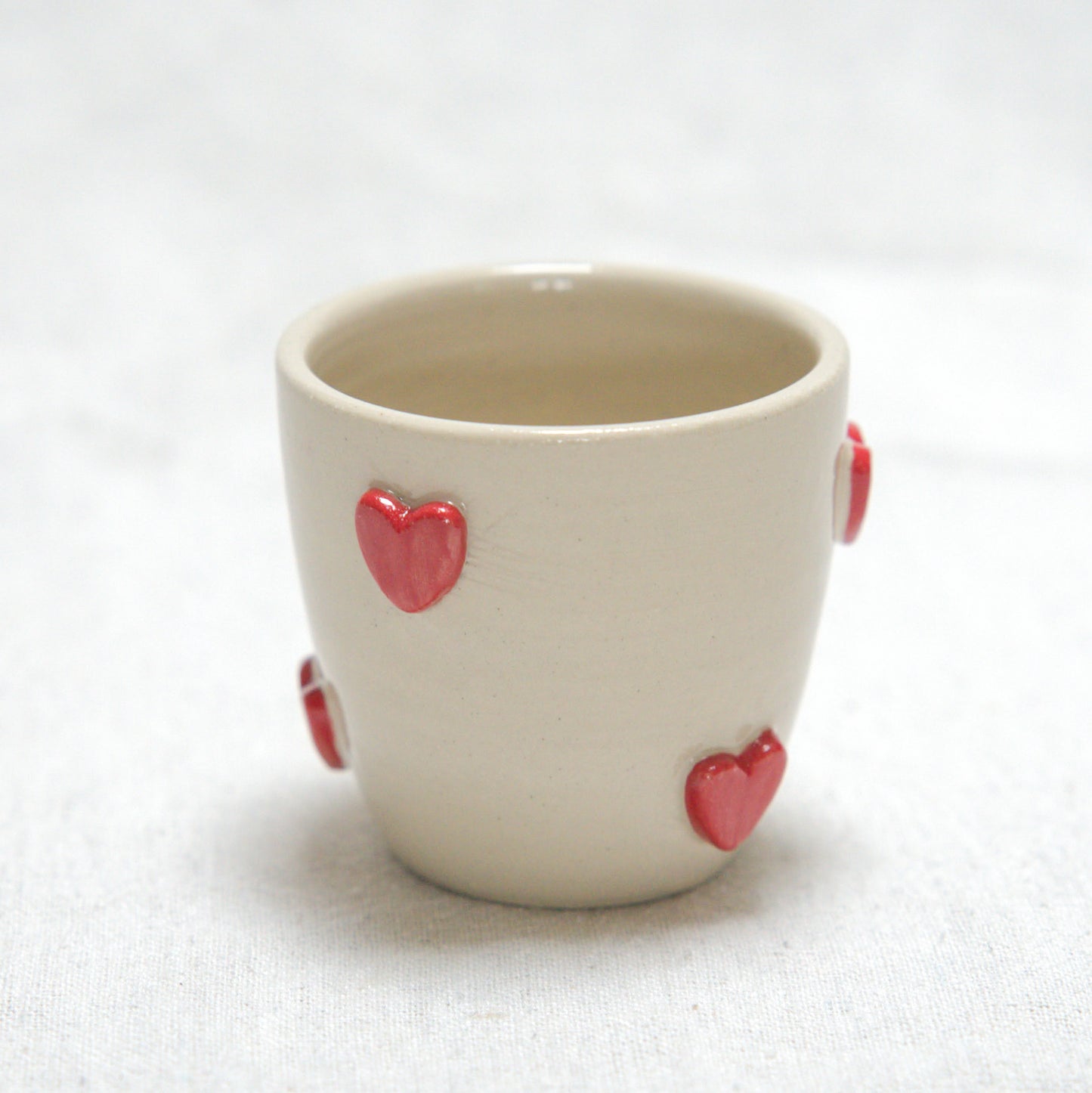 Tasse espresso - Coeurs rouges