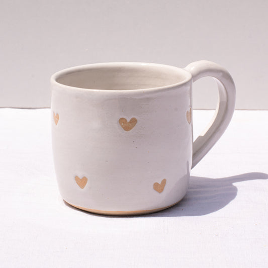 Tasse Coeurs blancs - Moyenne