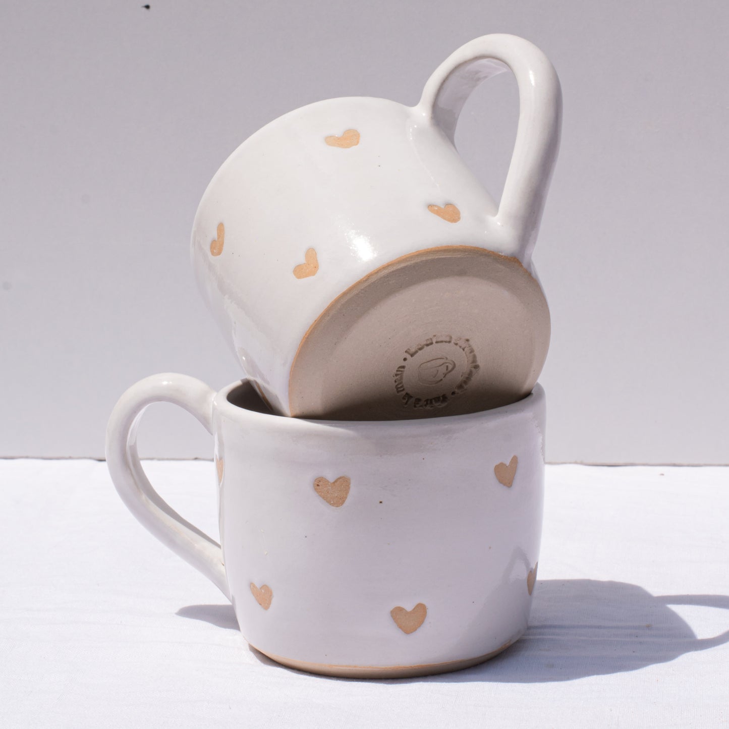 Tasse Coeurs blancs - Moyenne