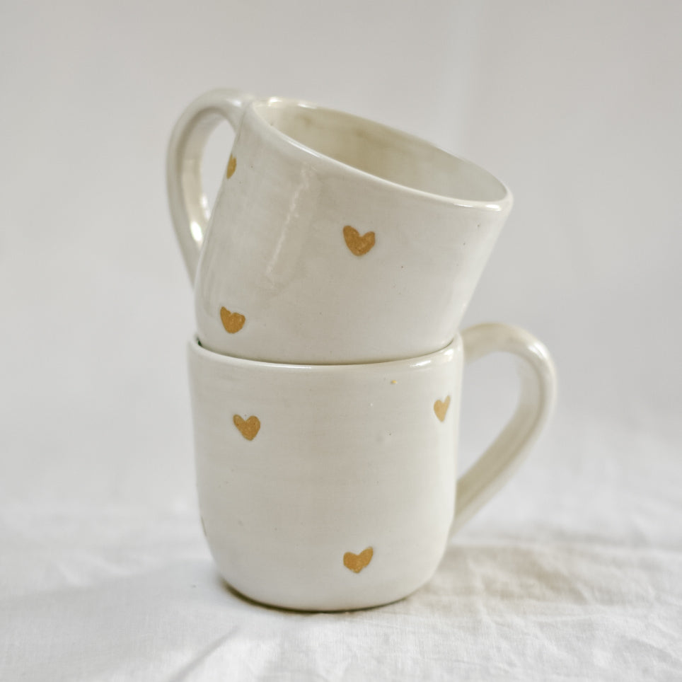 Tasse Coeurs blancs - Moyenne