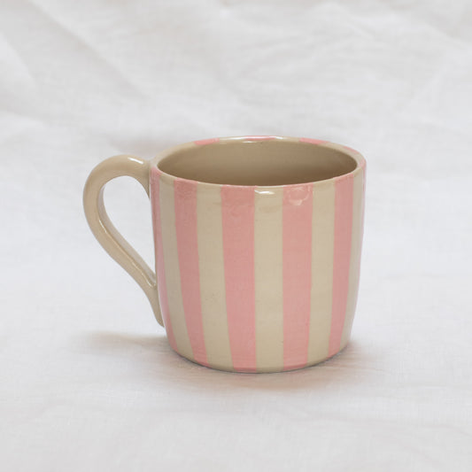 Tasse rayée - Rose