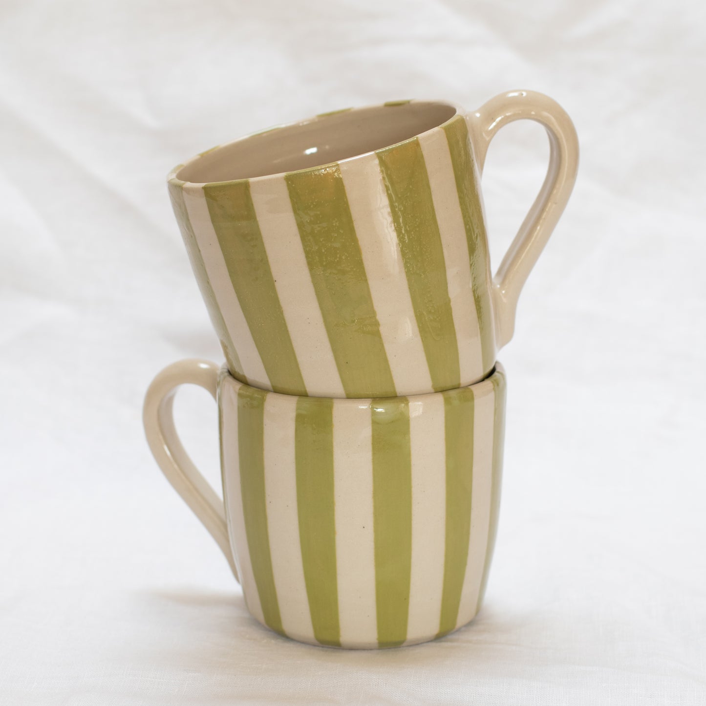 Tasse rayée - Verte