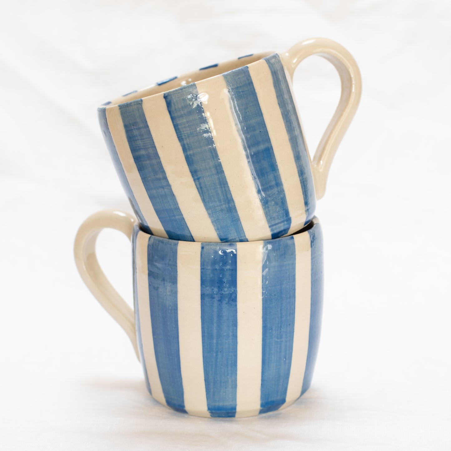 Tasse rayée - Bleue