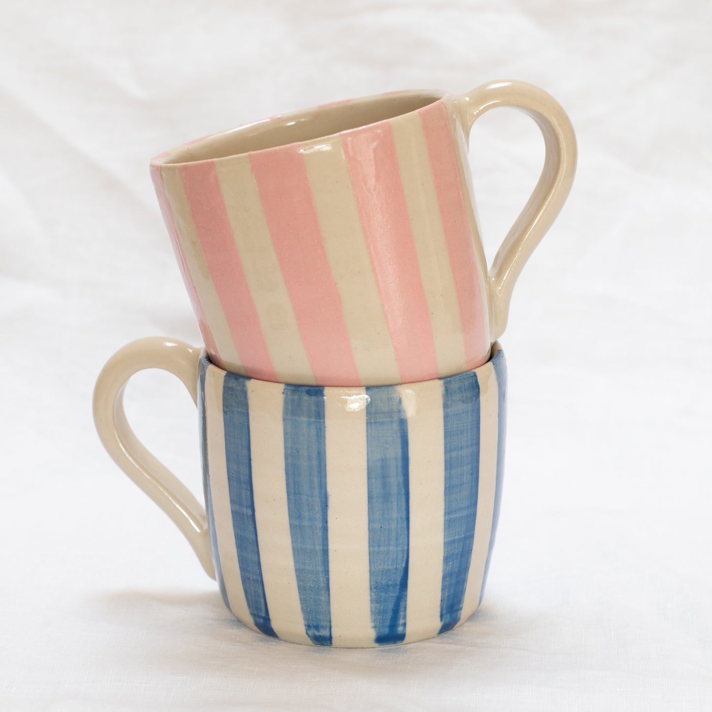 Tasse rayée - Bleue