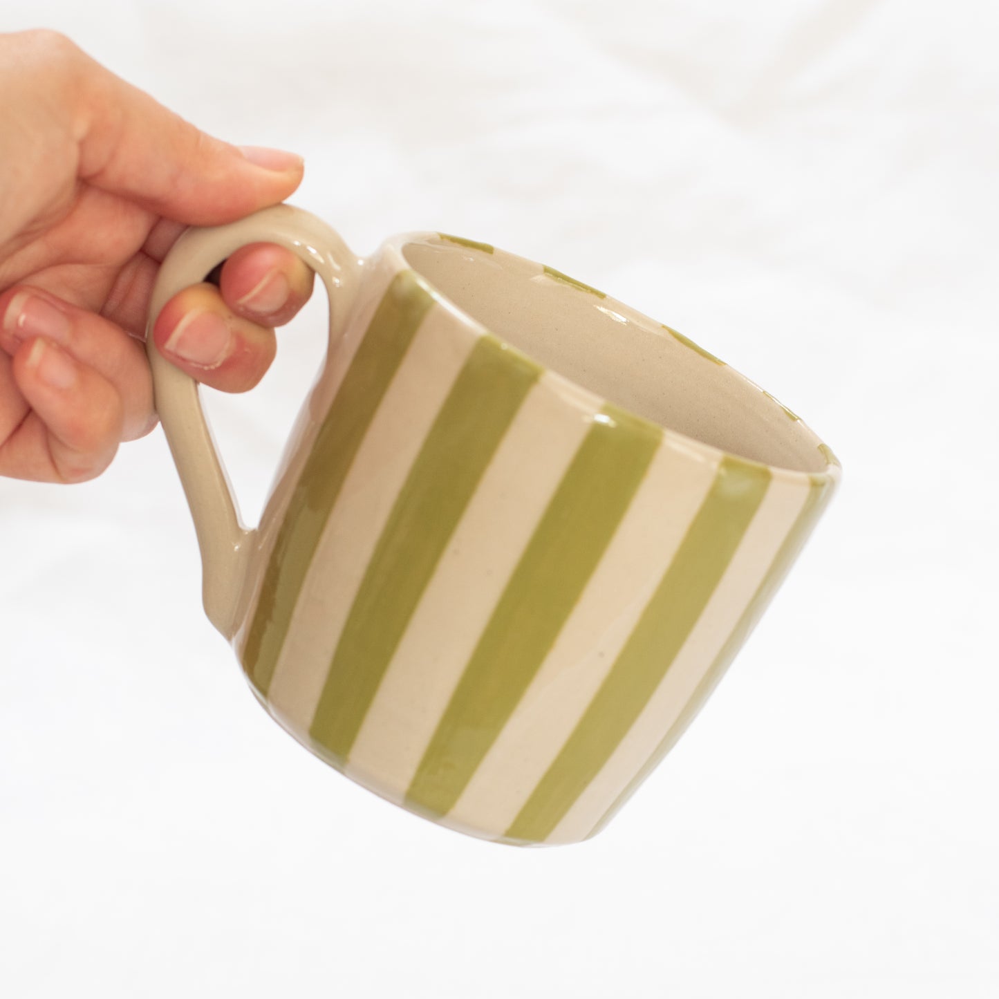 Tasse rayée - Verte