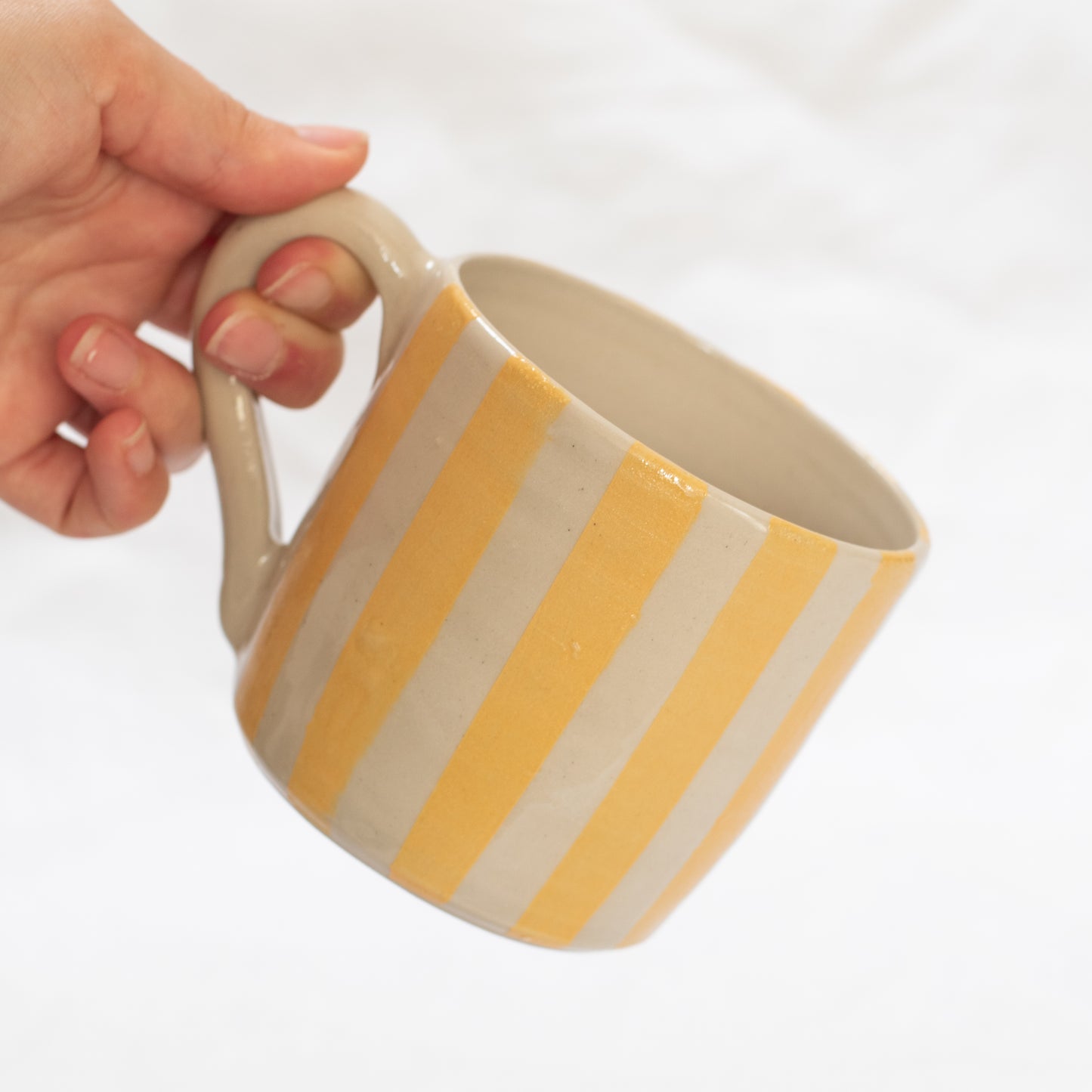 Tasse rayée - Jaune