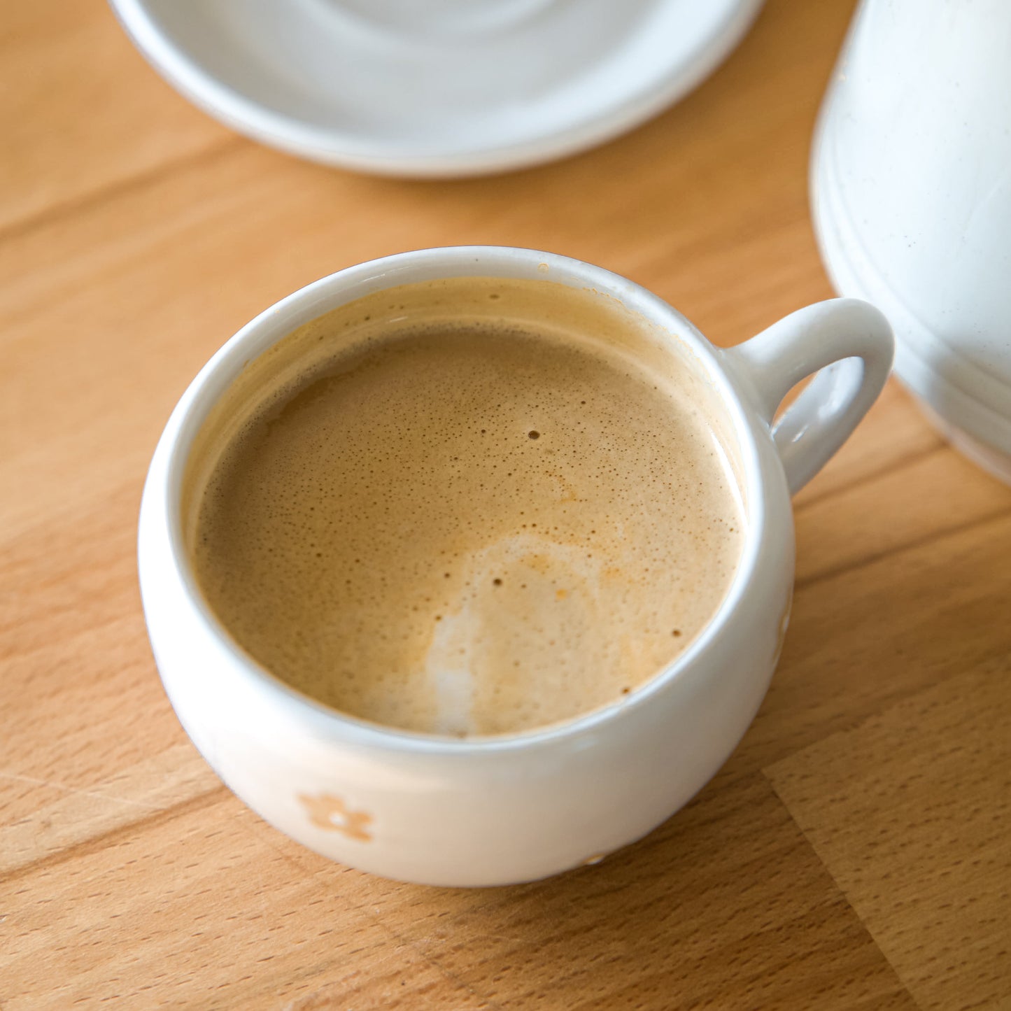 Tasse fleurie - blanche