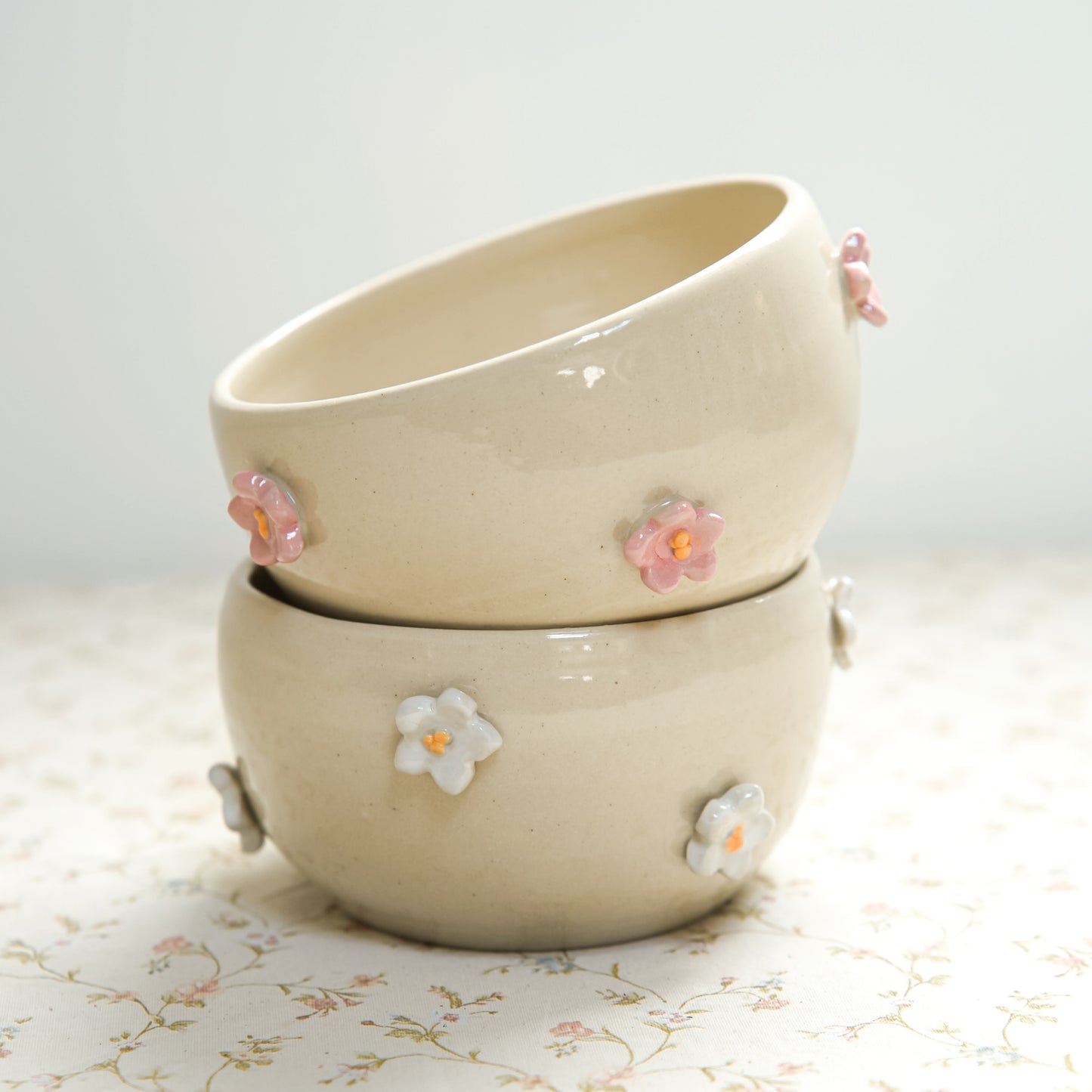 Bols fleurs blanches