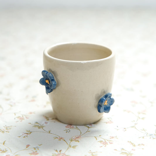 Tasse espresso - Fleurs bleues