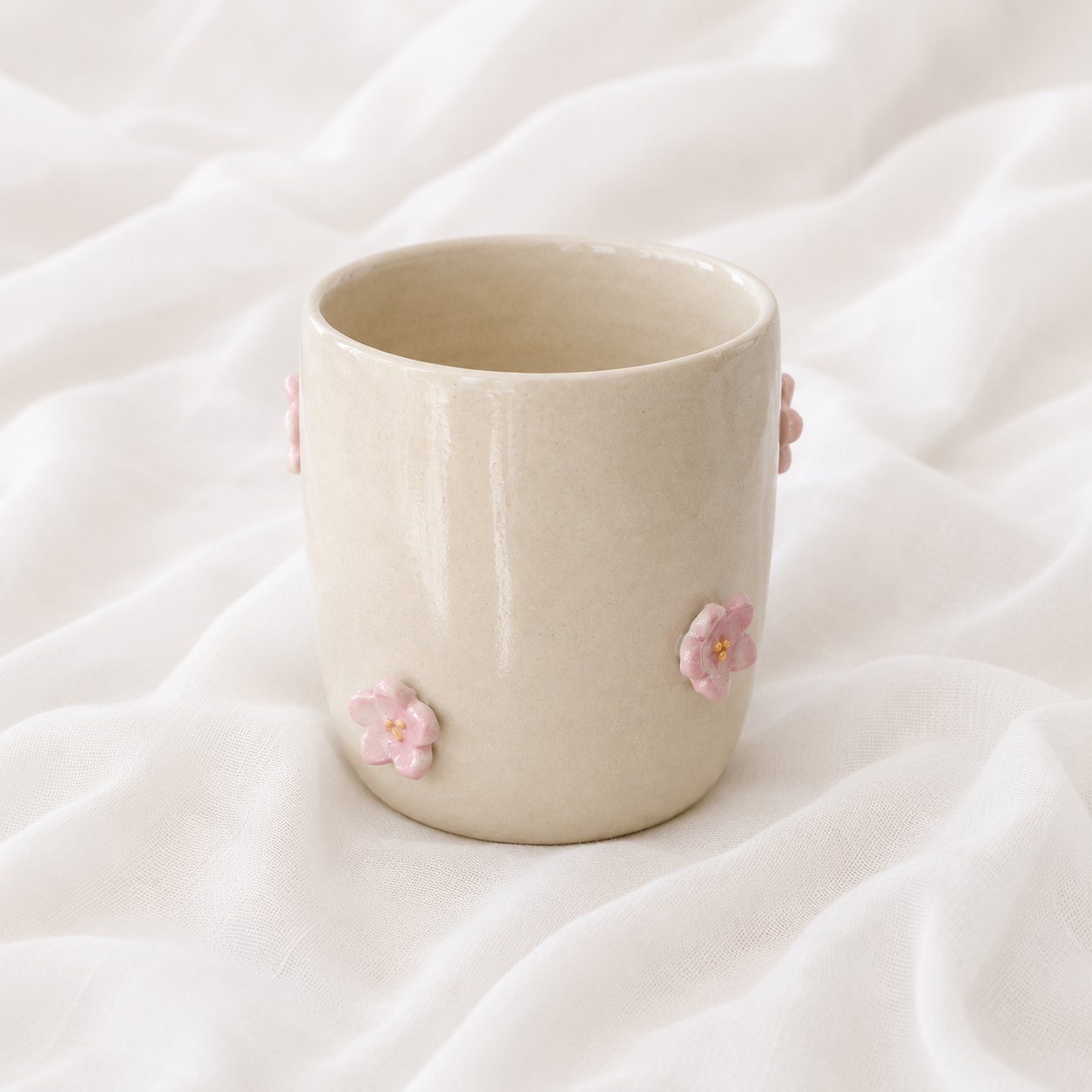 Grand mug - Fleurs roses