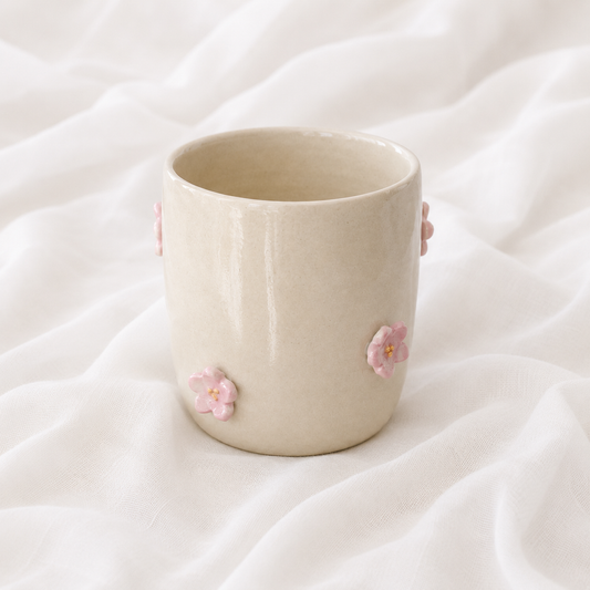 Grand mug - Fleurs roses