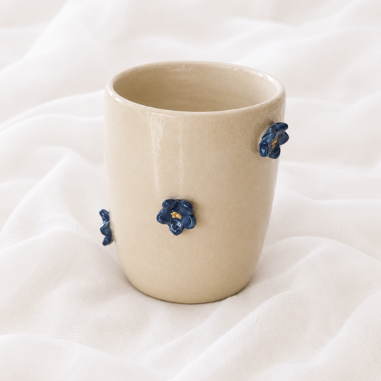 Grand mug - Fleurs bleues